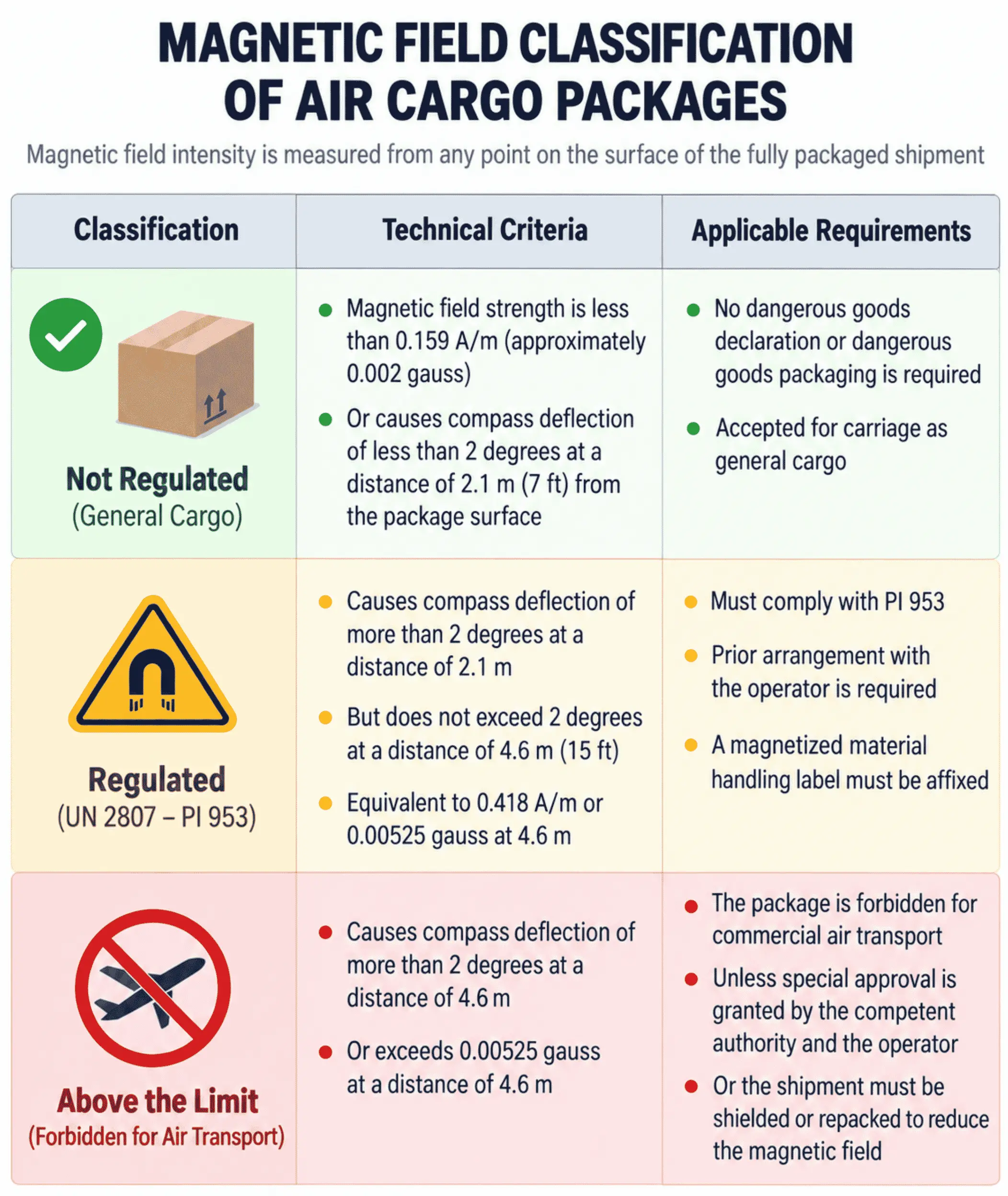 Magnetic Field Classification of Air Cargo Packages